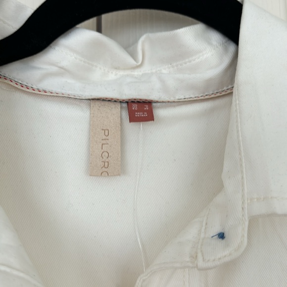 Anthropologie Pilcro White Sleeveless Shirt Dress - Picture 3 of 7